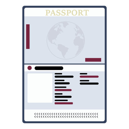 Isolated colored travel passport icon Vectorのイラスト素材