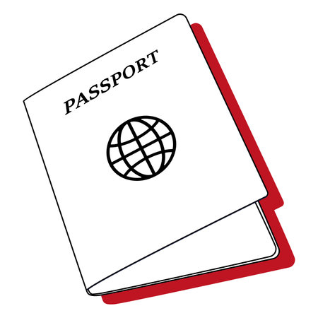 Isolated monochrome travel passport icon Vectorのイラスト素材