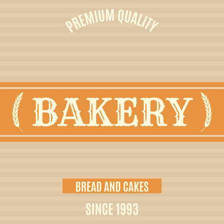 Pastry colored vintage bakery template Vectorのイラスト素材