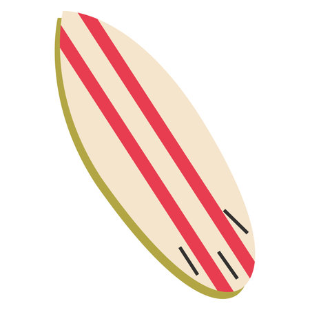 Isolated colored summer surfboard icon Vectorのイラスト素材