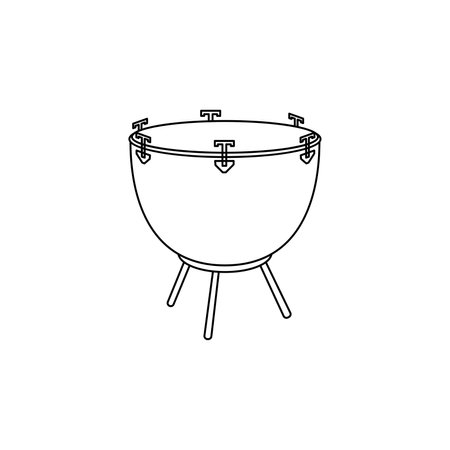 Isolated drum musical instrument icon Flat design Vectorのイラスト素材