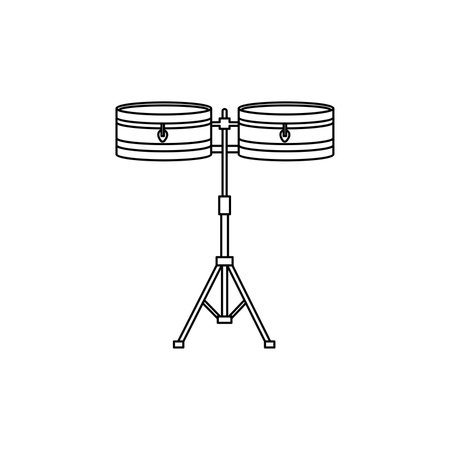 Isolated pair of drums musical instrument icon Flat design Vectorのイラスト素材
