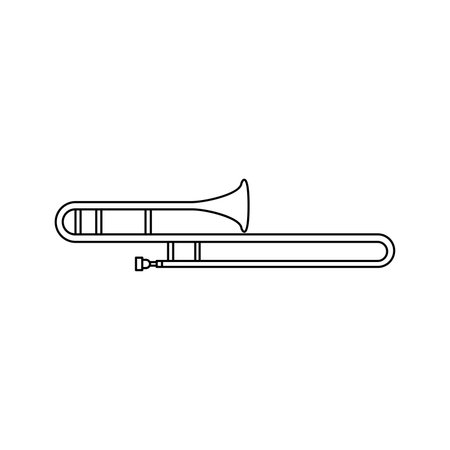 Isolated trumpet musical instrument icon Flat design Vectorのイラスト素材