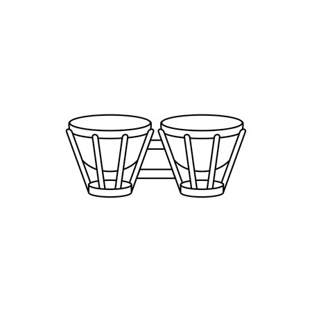 Isolated drums musical instrument icon Flat design Vectorのイラスト素材