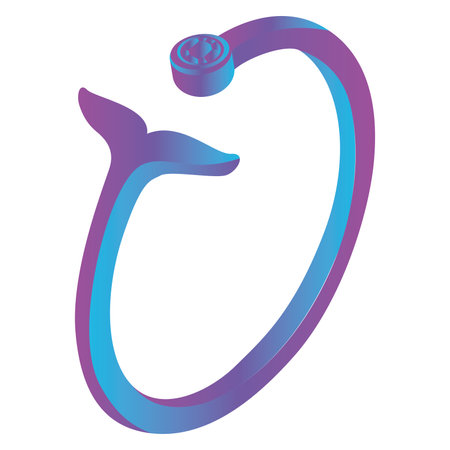 Isolated colored ring icon with diamond Vectorのイラスト素材