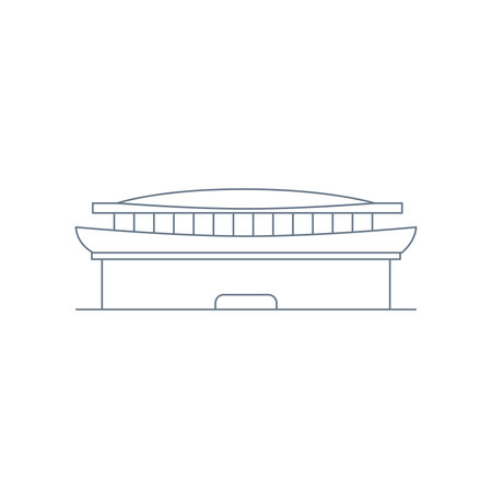 Front view of a stadium icon Outline style Vectorのイラスト素材