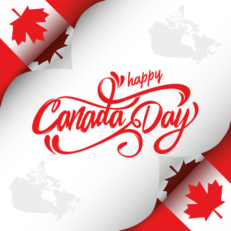 Colored canada day template poster Vectorのイラスト素材