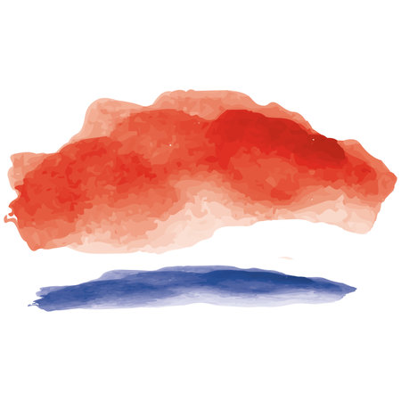 Isolated watercolored flag of France Vectorのイラスト素材