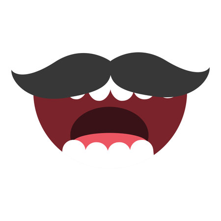 Isolated colored mouth toy sketch icon Vectorのイラスト素材