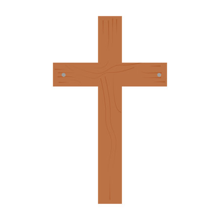 Isolated catholic church cross symbol Vectorのイラスト素材