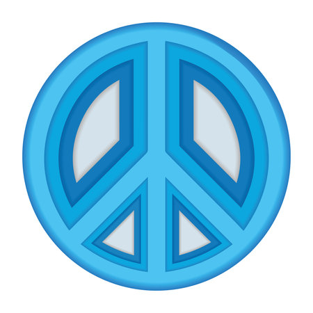 Isolated colored peace symbol with layers Vectorのイラスト素材