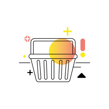 Isolated modern shopping basket icon Vectorのイラスト素材