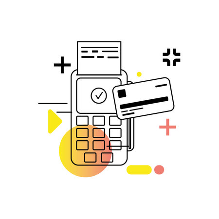 Isolated modern dataphone shopping icon Vectorのイラスト素材