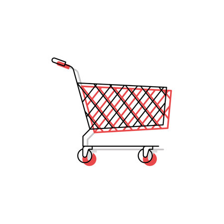 Isolated colored shopping cart icon Vectorのイラスト素材