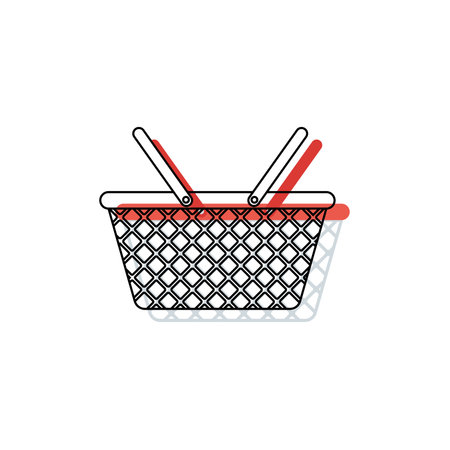 Isolated colored shopping basket icon Vectorのイラスト素材