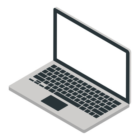 Isolated empty laptop device icon Vectorのイラスト素材