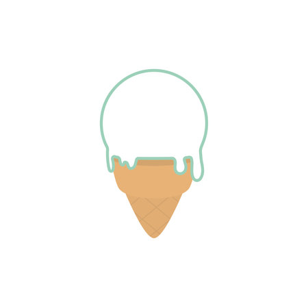 Isolated colored ice cream outline icon Vectorのイラスト素材