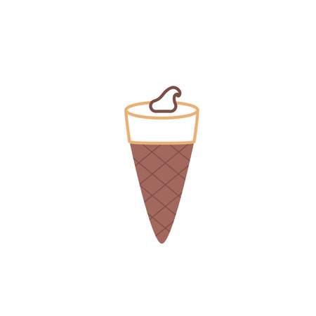 Isolated colored ice cream outline icon Vectorのイラスト素材