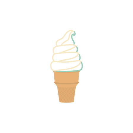 Isolated colored ice cream outline icon Vectorのイラスト素材