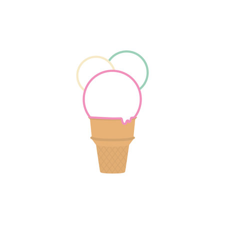 Isolated colored ice cream outline icon Vectorのイラスト素材