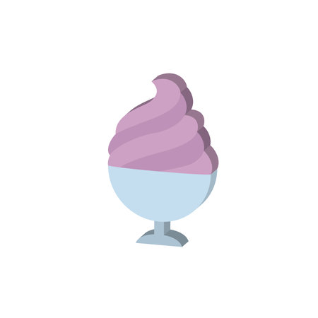 Isolated colored 3d ice cream icon Vectorのイラスト素材