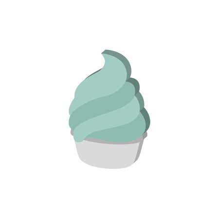 Isolated colored 3d ice cream icon Vectorのイラスト素材