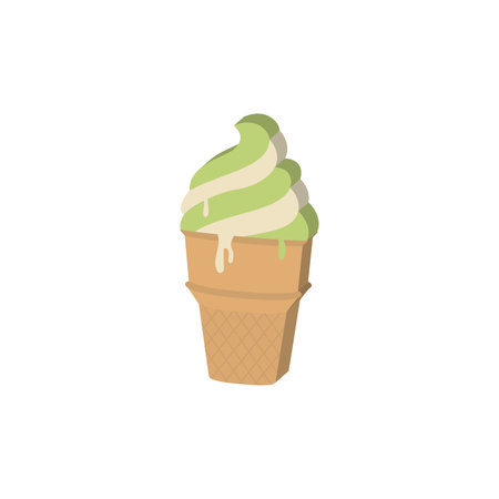 Isolated colored 3d ice cream icon Vectorのイラスト素材