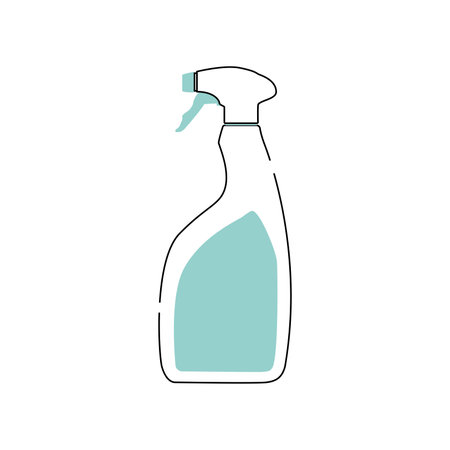 Isolated monochrome cleaning spray bottle icon Vectorのイラスト素材