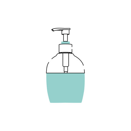 Isolated monochrome liquid soap bottle icon Vectorのイラスト素材