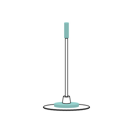 Isolated monochrome cleaning mop icon Vectorのイラスト素材