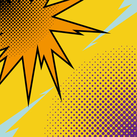Colored comic page background with halftone effects Vectorのイラスト素材