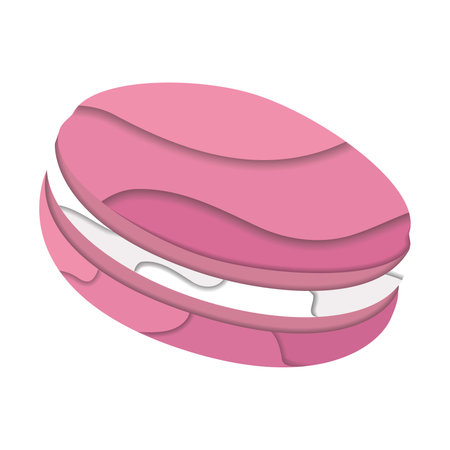 Isolated colored cookie candy icon Paper art style Vectorのイラスト素材
