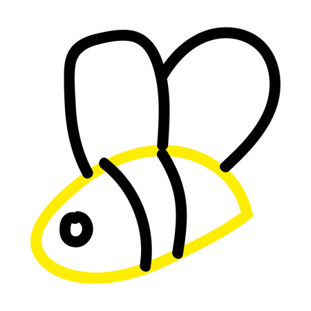 Isolated colored bee kid sketch Vectorのイラスト素材