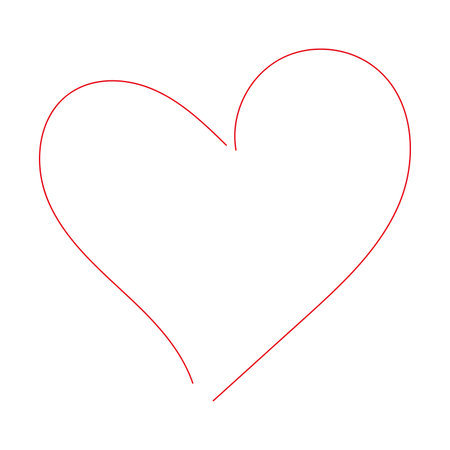 Isolated colored heart shape kid sketch Vectorのイラスト素材