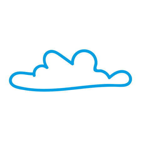 Isolated colored cloud kid sketch Vectorのイラスト素材