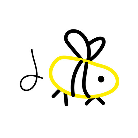 Isolated colored bee kid sketch Vectorのイラスト素材