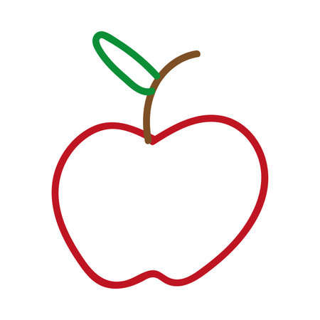 Isolated colored apple kid sketch Vectorのイラスト素材