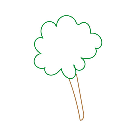 Isolated colored tree kid sketch Vectorのイラスト素材