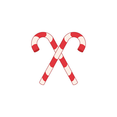 Isolated colored christmas cane candy icon Vectorのイラスト素材