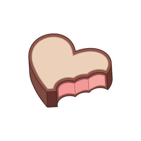 Isolated colored heart shaped candy icon Vectorのイラスト素材