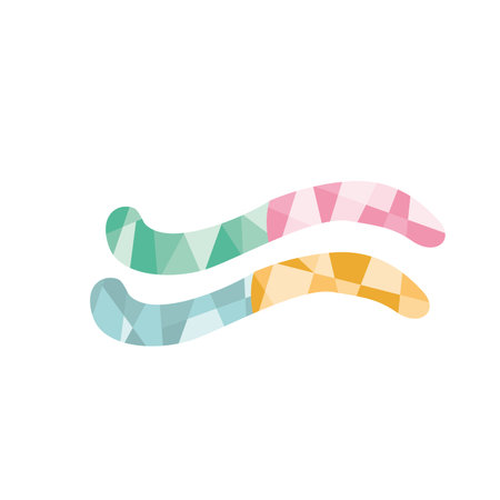 Isolated colored low poly marshmallow candy icon Vectorのイラスト素材