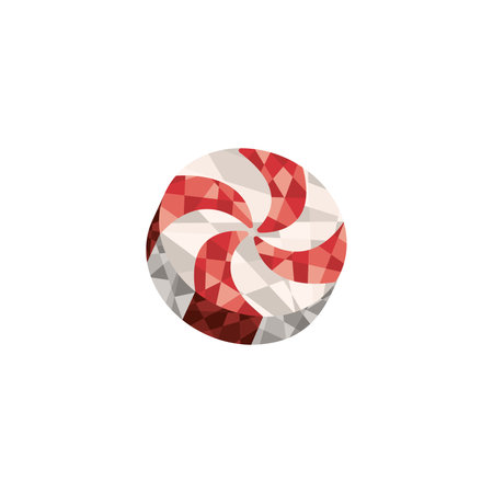 Isolated colored low poly candy icon Vectorのイラスト素材