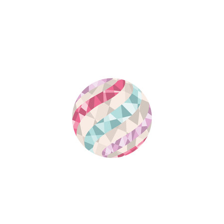 Isolated colored low poly candy icon Vectorのイラスト素材