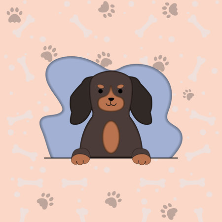 Isolated cute dog cartoon character Vectorのイラスト素材