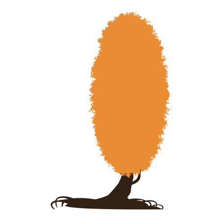 Isolated colored autumn tree image Vectorのイラスト素材