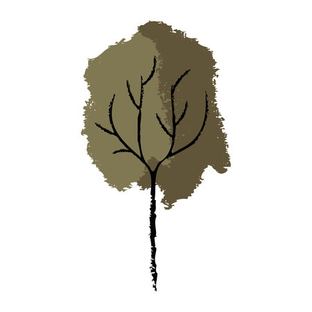 Isolated colored autumn tree image Vectorのイラスト素材