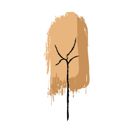 Isolated colored autumn tree image Vectorのイラスト素材