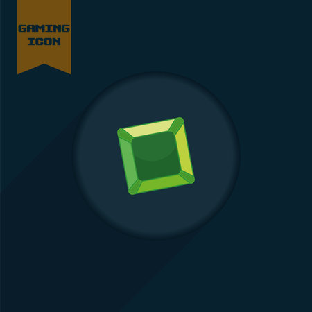 Isolated colored retro videogame gemstone icon Vectorのイラスト素材