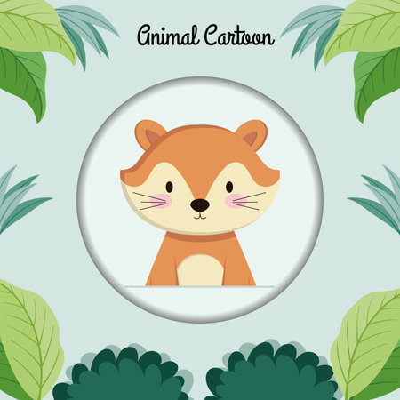 Isolated cute fox character avatar Vectorのイラスト素材