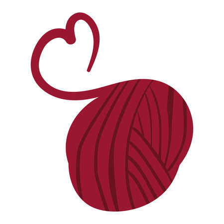 Isolated colored ball of wool cloth sketch icon Vectorのイラスト素材